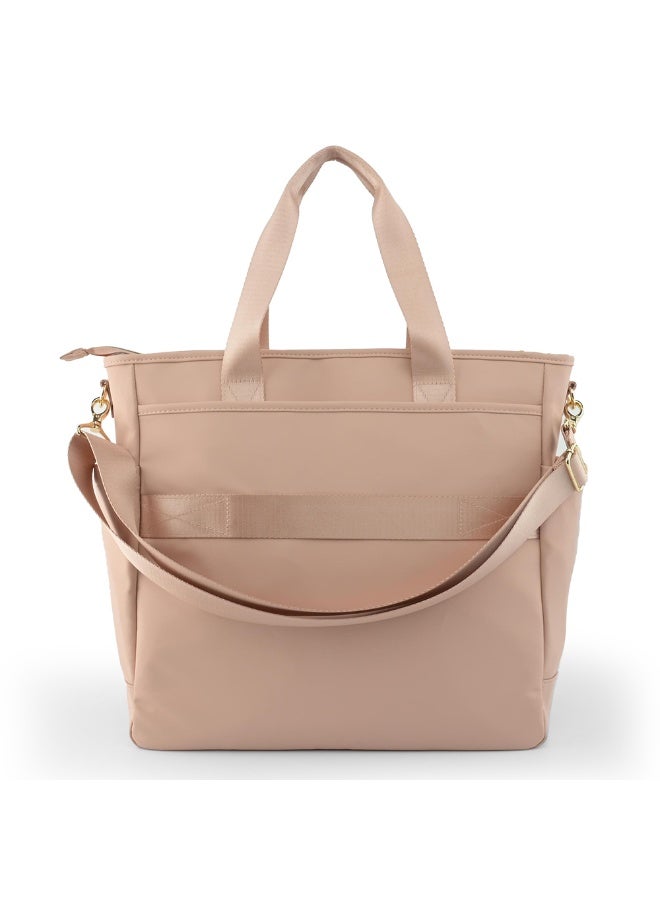 Little Story Quilted Mommy Diaper Bag w/ Changing Mat - Pink - Image 5