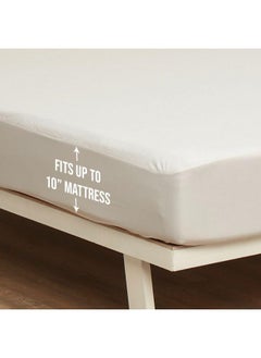 Wakefit Wakefit 100% Waterproof Premium Cotton Mattress Protector | Breathable and Hypoallergenic Ultra Soft Fitted Bed Protector 78"x66" - King, White  - Image 3