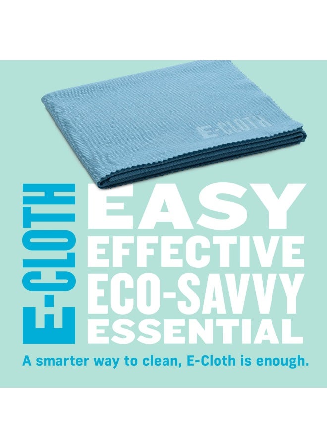 e-cloth - 4-Pack Glass & Polishing Cloth  Sustainable Microfiber Cleaning Cloth Set  Perfect Cleaner for Glass  Windows and Mirrors  Washable and Reusable  100 Wash Promise  Alaskan Blue - Image 1