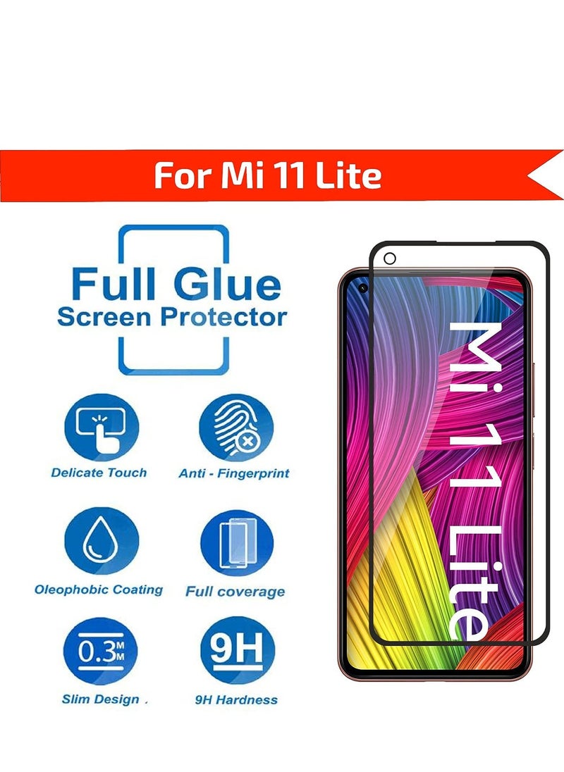 Raxoom حماية شاشة زجاج مقسى كامل الغراء من حافة إلى حافة لجهاز Xiaomi Mi 11 Lite / Mi 11 Lite 5G / Mi Lite 5G NE - Image 2