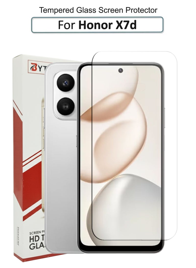 BYTER Honor X7d - Tempered Glass Screen Protector - Delicate Touch , Higher Transparency , Easy to Install ,Anti-scratch and Bubble-free Screen Protector Compatible With Honor X7d - Clear - Image 1