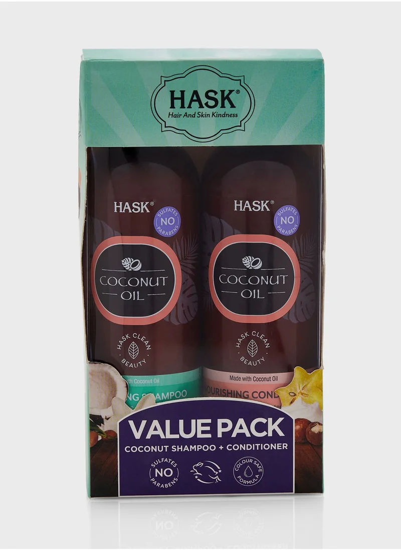 HASK Coconut Shampoo 355Ml & Conditioner 355Ml X2 Value Pack