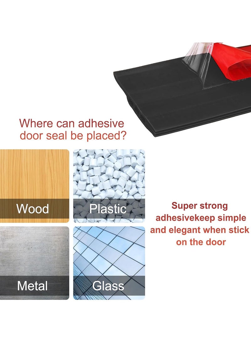 GoodTool Adhesive Door Bottom Seal Soundproof Rubber Bottom Seal Widened And Strong Suitable For Indoor And Outdoor Doors Windproof Noiseproof Insect And Rodent Proof - Image 4