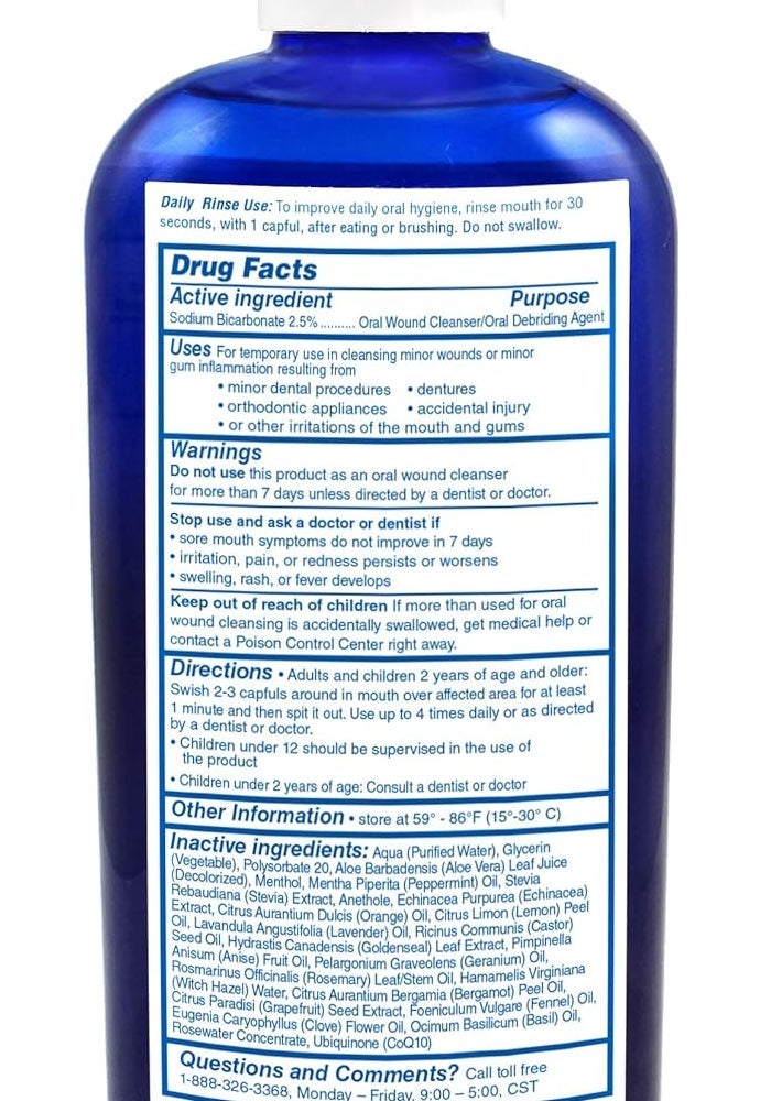 ECO-DENT Ultimate Essential MouthCare Daily Rinse, Sparkling Clean Mint, 8 fl oz (237 ml) - Pack of 2 - Image 2