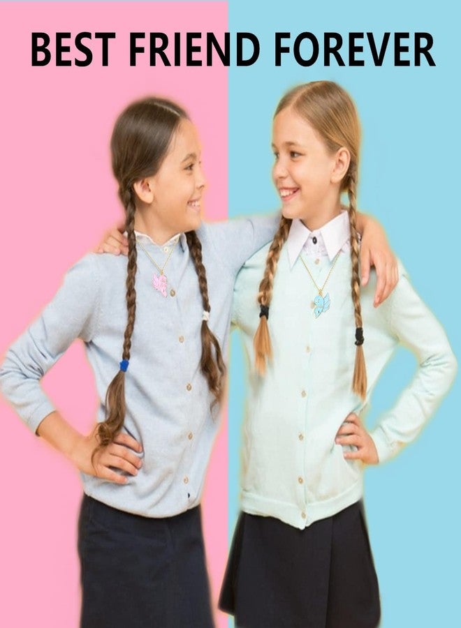 Lezmoii Friendship Necklace Best Friend Necklace Matching Magnetic BFF Necklace for 2 Girls Friendship Gifts (G: Wing Gold), Metal, No Gemstone - Image 2