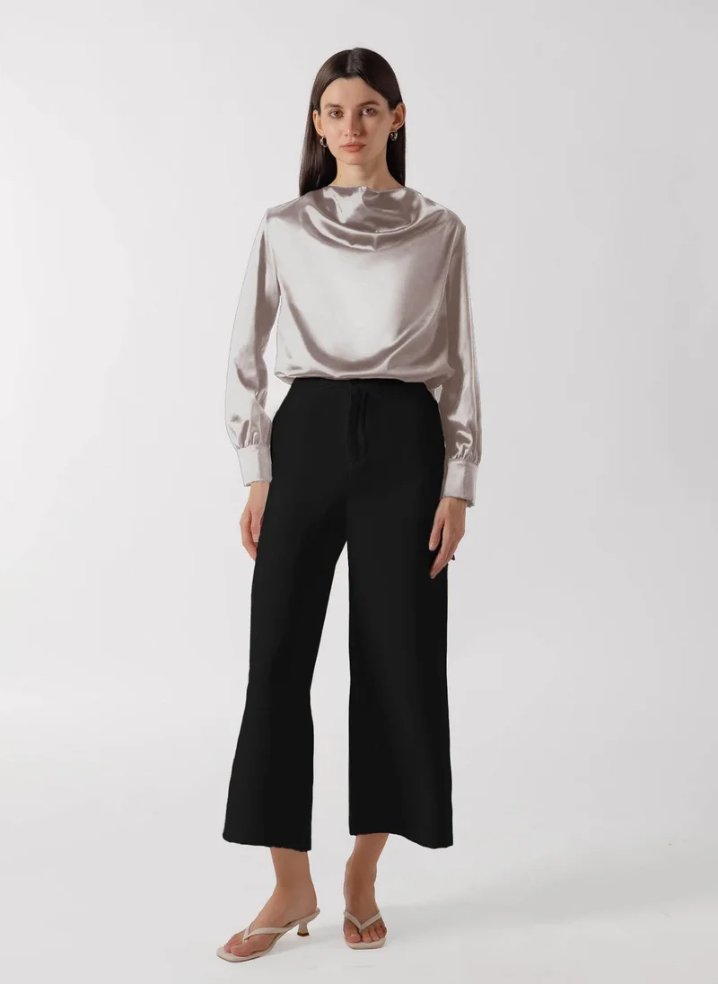 Shapes TIE NECK SATIN BLOUSE