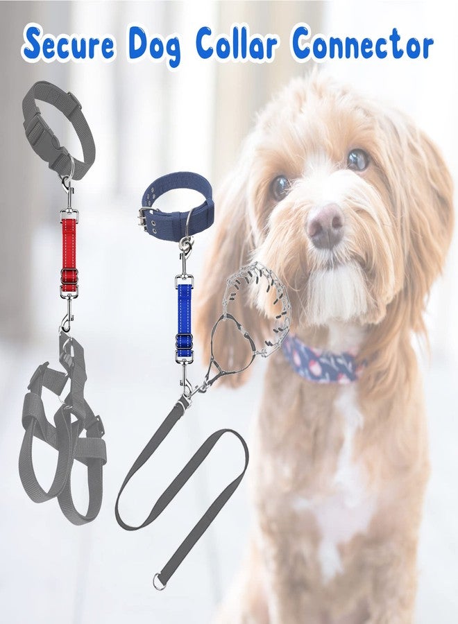 YUEPET Dog Safety Collar Clips 5 Pack Adjustable Prong Collar Backup Clip Reflective Double Ended Backup Clasp Leash Connector for Dog Harness to Collar Safety Clip - Image 3