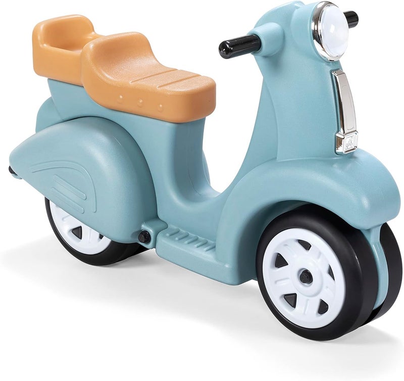 Step2 Ride Along Scooter Kids Push Car Foot Powered Ride On Toy Practice Balance with 4 Wheels Made of Durable Plastic Max Weight 40 lbs For Toddlers 154 Years Old Aqua