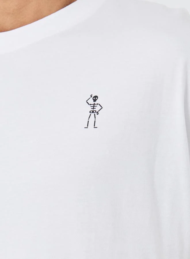 Styli Styli Minimal Print Crew Neck T-Shirt
