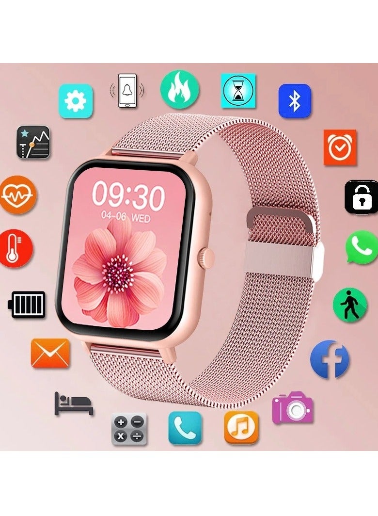 AROAQ Smart Watch, Zl54c Waterproof Smartwatch With Ai Voice Assistant, Heart Rate Blood Pressure Blood Oxygen Sleep Monitor Wrist Watch, (Pink) - Image 2