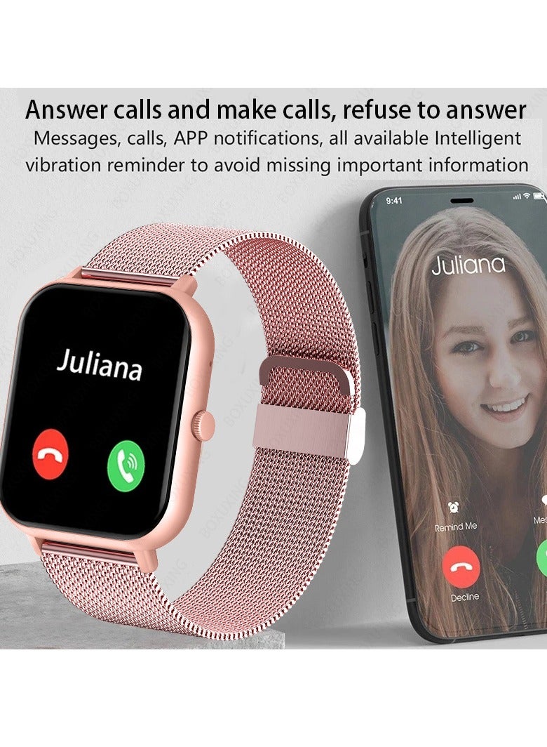 AROAQ Smart Watch, Zl54c Waterproof Smartwatch With Ai Voice Assistant, Heart Rate Blood Pressure Blood Oxygen Sleep Monitor Wrist Watch, (Pink) - Image 4