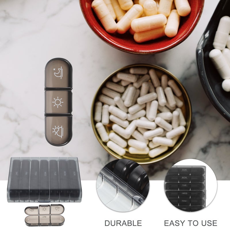 Weekly Portable Dispenser 21-compartments Household Case - Image 4