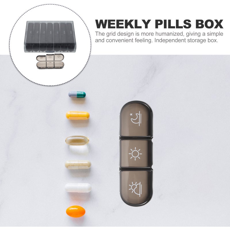 Weekly Portable Dispenser 21-compartments Household Case - Image 5