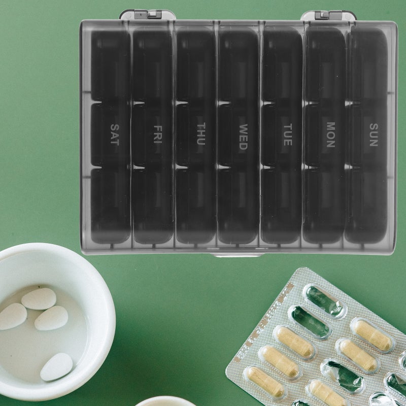 Weekly Portable Dispenser 21-compartments Household Case - Image 1