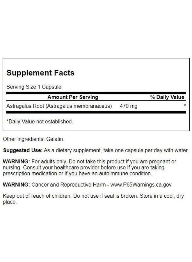 SWANSON Astragalus Root - Herbal Supplement Promoting Immune System Support - Natural Formula Supporting Heart '&' Liver Health - (100 Capsules, 470mg Each) - Image 2