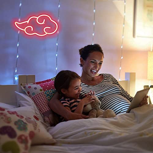 Dleouly Anime Neon Sign, LED Red Cloud Neon Signs for Wall Decor, Dimmable Gaming Neon Sign Wall Signs USB Night Neon Light for Bedroom Game Room Man Cave Party, Gifts for Your Son, Boyfriend(12x7in) - Image 4