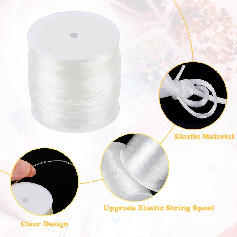 كابكس 6 خيوط مرنة بأحجام متنوعة، سلسلة سوار قابلة للتمدد، حبل خرز كريستالي للسوار والخرز وصناعة المجوهرات - 0.5 مم، 0.6 مم، 0.7 مم، 0.8 مم، 1 مم، 1.5 مم - Image 3