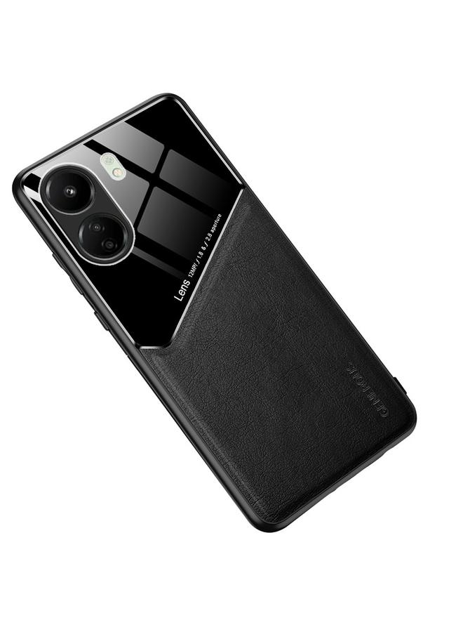 إيروريكس جراب لهاتف Xiaomi Redmi 13C مصنوع من الجلد العضوي والزجاجي مع صفائح حديد معدنية - Image 1