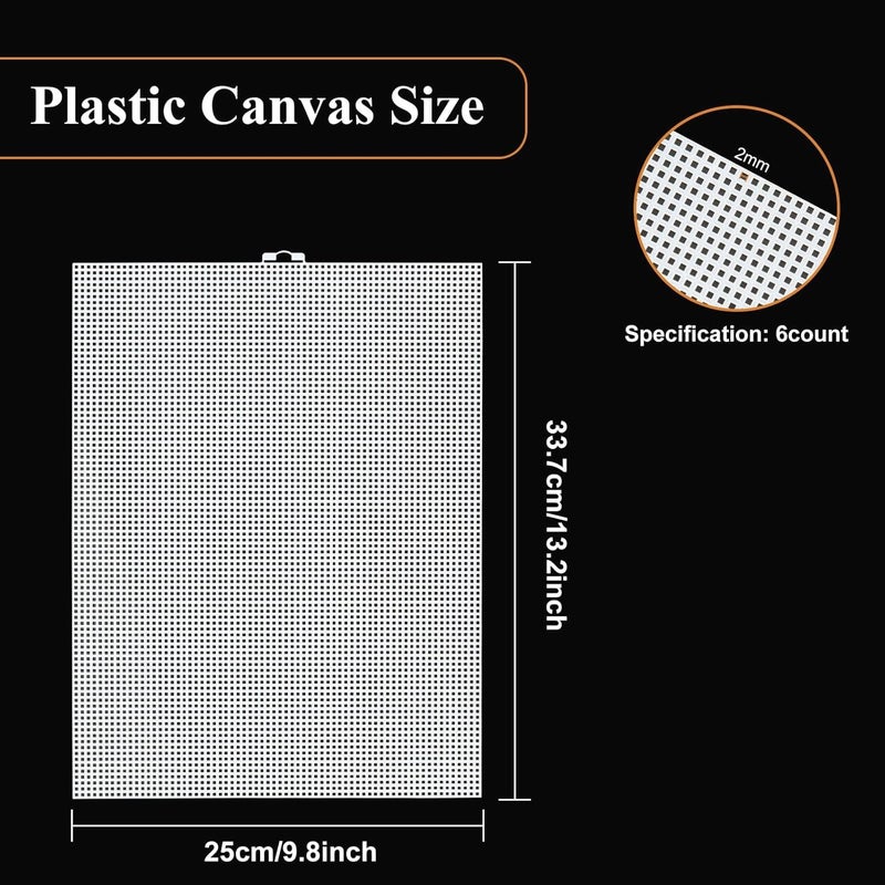 VRB Dec مواد صنع الحقائب/قماش التطريز VRB DecTM 5 قطع، ورقة قماش للحرف اليدوية، مشاريع الخياطة/التطريز وDIY، ورقة قماش بلاستيكية للتزيين. (5 قطع قماش تطريز) أبيض - Image 2