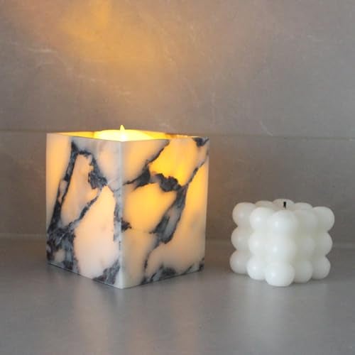 Nawgnail Calacatta Viola Marble Toothbrush Holders for Bathroom, Natural Marble Canisters, Makeup Brush Holder Countertop Organizer - Image 1