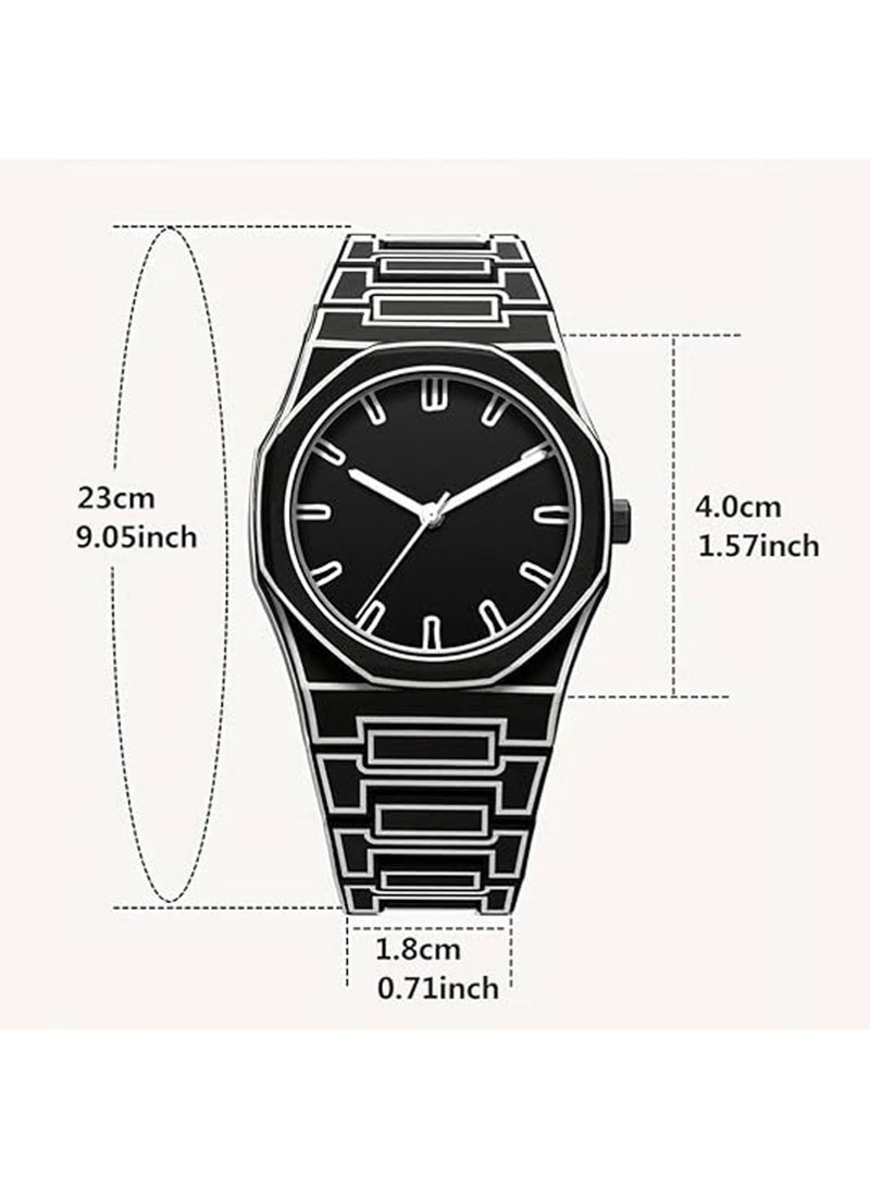 بولوز الرجال أنيمي مستوحى من الموضة الرسم الرسم ساعة المعصم الحد الأدنى تصميم الثقب الدودي الإبداعي ساعة أنيقة ودائمة للساعة الرياضية للرجال - Image 5