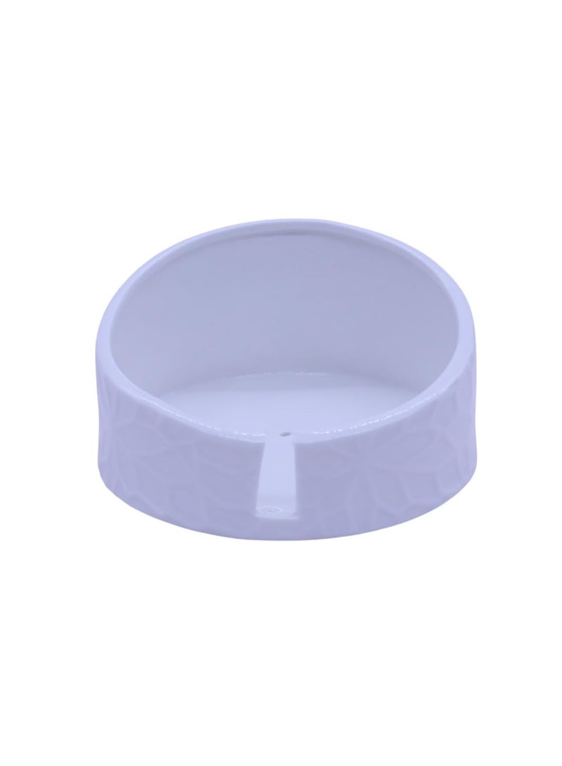 AKDC Towel Holder with Bamboo Handle and Ceramic Base, 14.5 x 25 cm, Lavender Color - Image 2