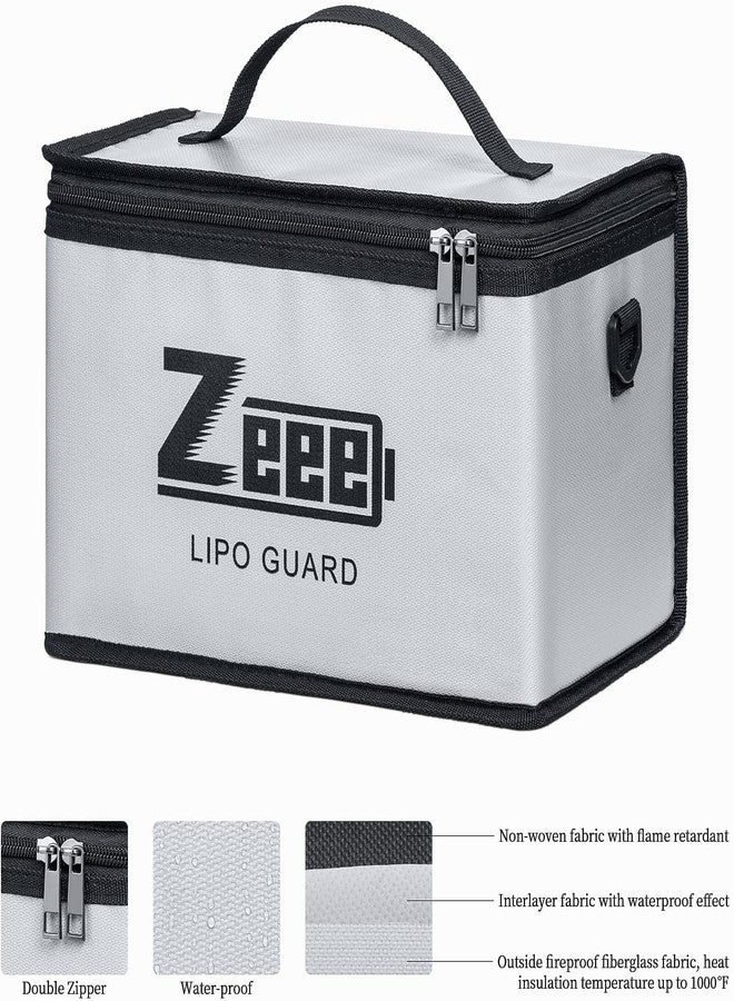 Zeee Lipo Fireproof Safe Bag - Large Capacity Storage Guard Pouch for Charging - 10 Cell Adjustable (10.6x6.7x6.7in) - Image 4