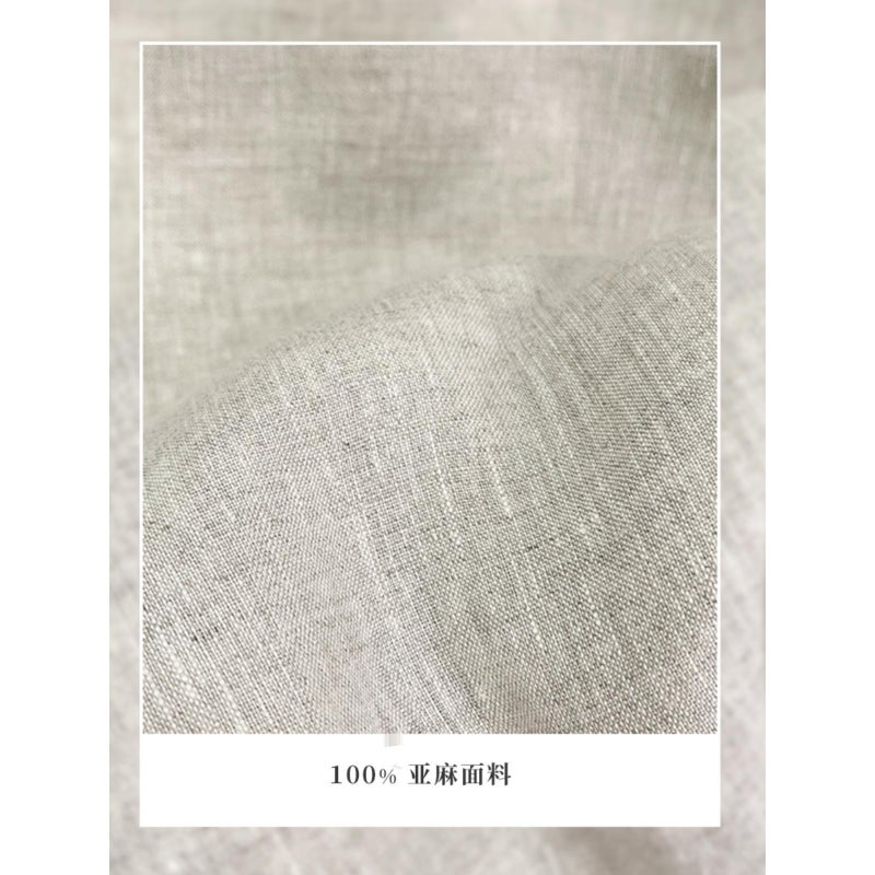 High-End Pure Linen Men'S Pants Summer Thin Men'S Linen Pants Loose Straight Casual Trousers Men'S Cotton And Linen Pants - Image 2