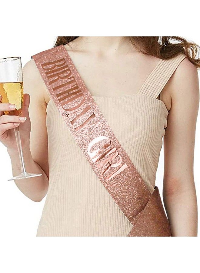 Cocide "Birthday Girl" Sash & Rhinestone Tiara Set Cocide Birthday Sash And Tiara For Women Birthday Decoration Kit Rhinestone Headband For Girl Glitter Crystal Hair Accessories For Birth Party - Image 4