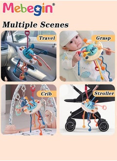 MEBEGIN Safe Teething Toys, Montessori Toys with Bright Colors and Unique Shape, Early Development Activity Pull String Toys, Sensory Toy with Sliding Magic Balls, Baby Travel Toys, Fine Motor Skill Toys for Toddlers, Made of High-Quality Plastic ABS and Food-Grade Silicone  - Image 3