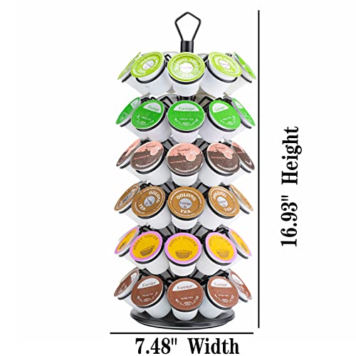 Rice rat K-Cup Storage Coffee Capsules Pod Holder Carousel Capsule Display Storage for k-cup（54 pods-6 tiers） - Image 2