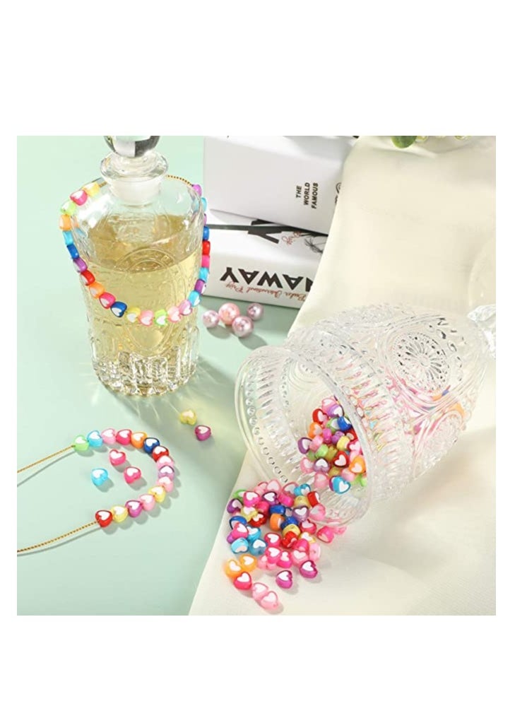 Grab Mantra 500 Pcs Spacer Beads Star Hearts Mix Space Icons For Bracelet Jewelry Making Supplies  - Image 3