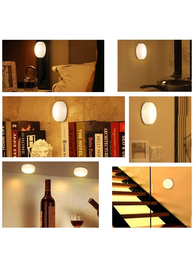 yongsheng 6-Piece Touch Sensor Light With Remote Control Set White 6 x 2.5cm，Wireless LED Lights with Remote Control,Battery Operated Lights （does not contain 3 AA Batteries）  - Image 3