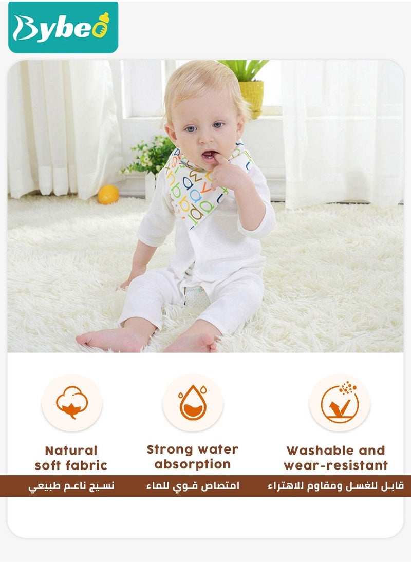 Bybeo - 5 PCS Baby Cotton Bibs Set for Boys & Girls, Infant Drool Bib To Drooling And Teething, Babies Shower Gift Set - Image 1