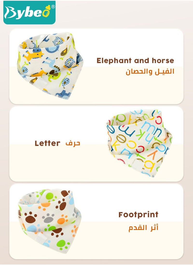 Bybeo - 5 PCS Baby Cotton Bibs Set for Boys & Girls, Infant Drool Bib To Drooling And Teething, Babies Shower Gift Set - Image 1