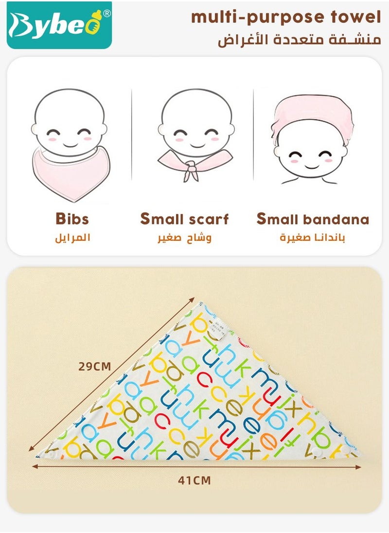 Bybeo - 5 PCS Baby Cotton Bibs Set for Boys & Girls, Infant Drool Bib To Drooling And Teething, Babies Shower Gift Set - Image 1