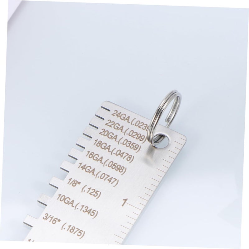 PartyKindom 2 قطعة مجموعة أدوات قياس اللحام المتري والإمبراطوري مسطرة فحص اللحام - Image 5