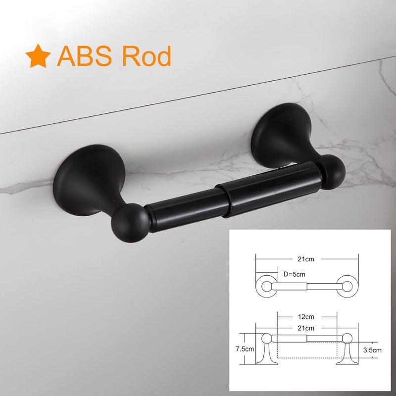 BGL Bathroom Hardware Set Matte Black Adjustable Expandable Bath Towel Bars Bathroom Accessory Set Towel Racks 8-Pieces Wall Mount - Image 2