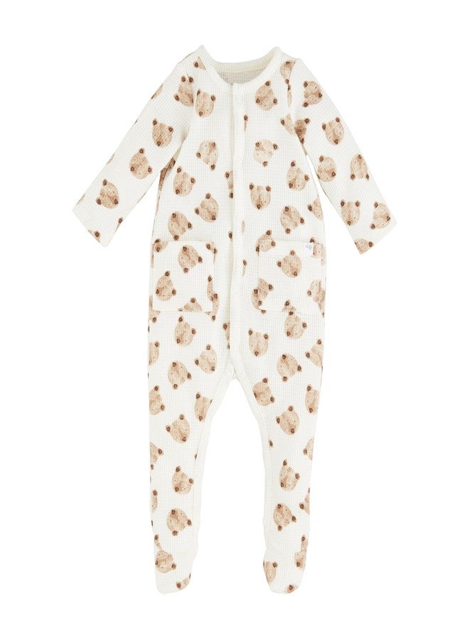 Mud Pie Baby Bear Sleeper; 0-3M Brown