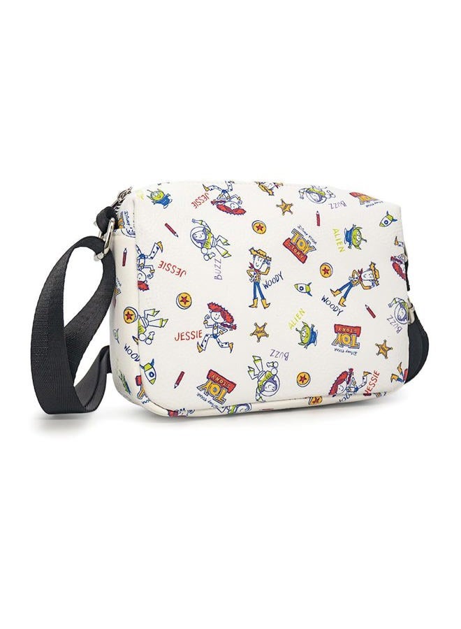 Buckle Down Disney Bag, Cross Body, Rectangle, Toy Story Character Doodles Collage, Multi Color, Vegan Leather, Toy Story, 8.5" x 6.5" - Image 2