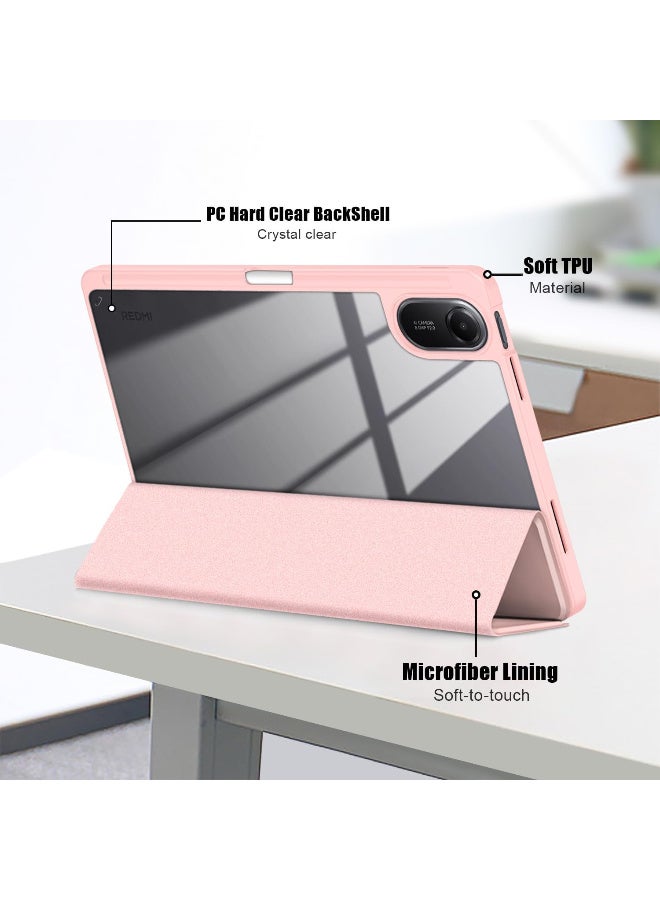 Case for Xiaomi Redmi Pad 2 Tablet 11 Inch 2025, Shockproof Protective Case with Auto Sleep/Wake, Pink - Image 3