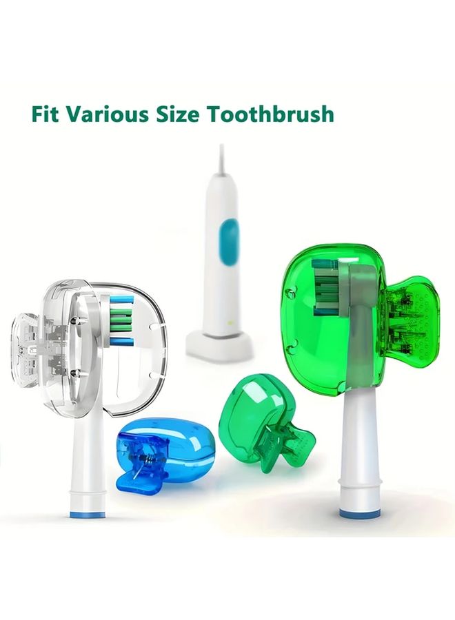 Purple Reusable Toothbrush Head Covers Travel Protection for Various Sizes - Image 2