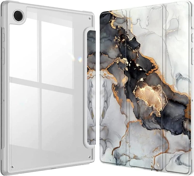 SYOSI Comptible For Samsung Galaxy Tab A8 Case, Hybrid Slim Case For 10.5 Inch 2022 Model Sm-X200, X205, X207 , Shockproof Cover With Clear Transparent Back Shell, Auto Wake Sleep Cloudy Marble - Image 1