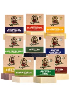 Dr. Squatch Dr. Squatch Men's Bar Soap Gift Set (10 Pack) - Pine Tar, Bay Rum, Grapefruit IPA, Cool Fresh Aloe, Alpine Sage, Greek Yogurt, Goat's Milk, and more  - Image 1