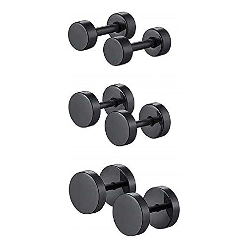 MEENAZ Earrings men boyfriend girls women gents ear studs for men Stainless Steel Piercing Clip on Screw Bali Pierced Hoop Stud Huggie Magnetic earrings for boys silver black gold blue boys earrings - Image 1