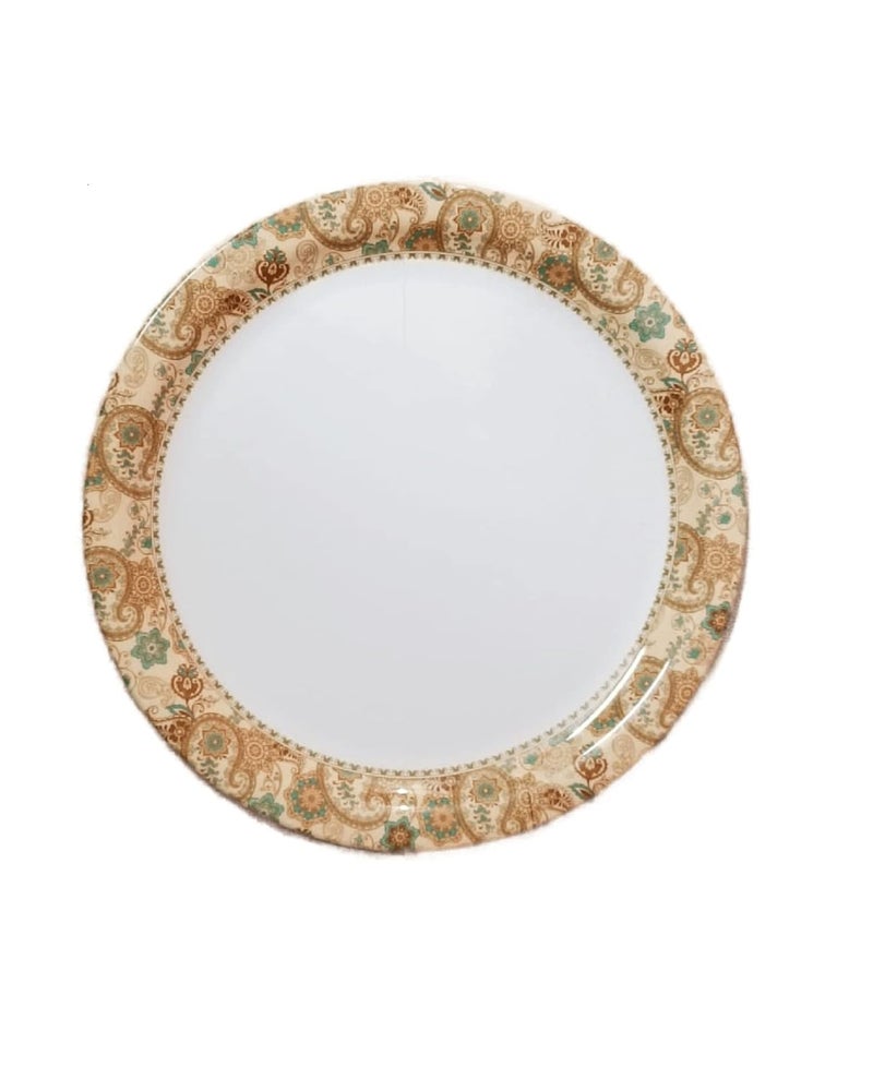 Servewell Melamine Round Dinner Serving PlateBadami Printed11 InchSet of 6 pcs - Image 1