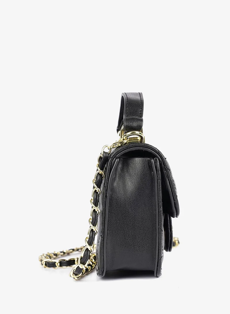 كابلي Chain strap quilted  rectangular handbag