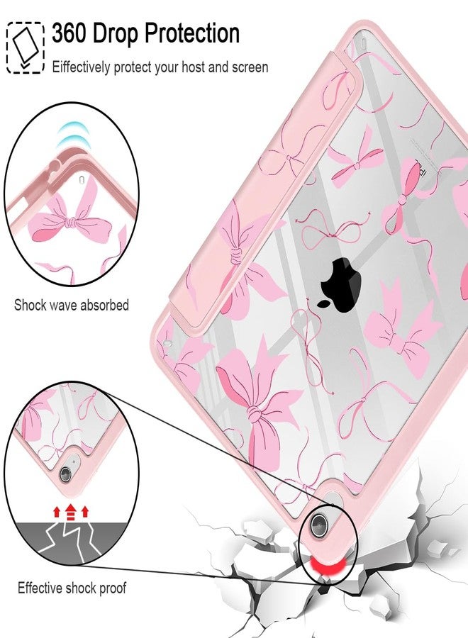 May Chen for iPad (A16) 11th Generation Case 11 Inch 2025, iPad 10th Gen Case 2022 10.9 inch, Built-in Pencil Holder with Shockproof Cover Clear Transparent Back Shell Auto Wake/Sleep, Pink P631 Bows - Image 5