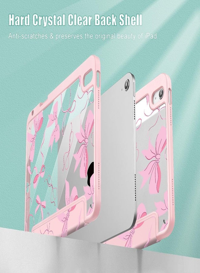 May Chen for iPad (A16) 11th Generation Case 11 Inch 2025, iPad 10th Gen Case 2022 10.9 inch, Built-in Pencil Holder with Shockproof Cover Clear Transparent Back Shell Auto Wake/Sleep, Pink P631 Bows - Image 4