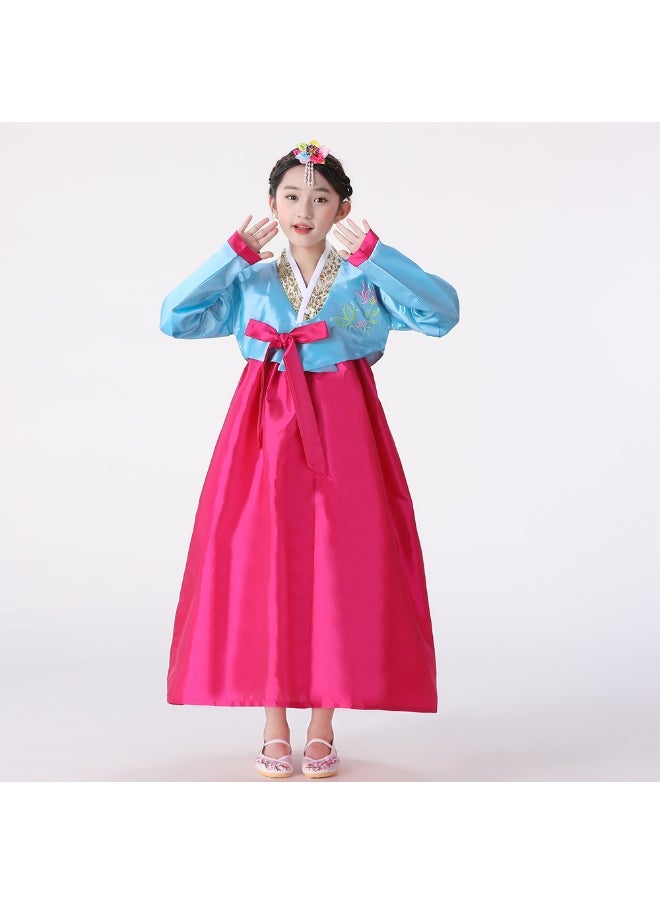 Al Aoyama Korean Girls Kids Hanbok Costume Dress Outfit Set Girls robe Dress girl's Dance Costume for Group Show  - Image 4